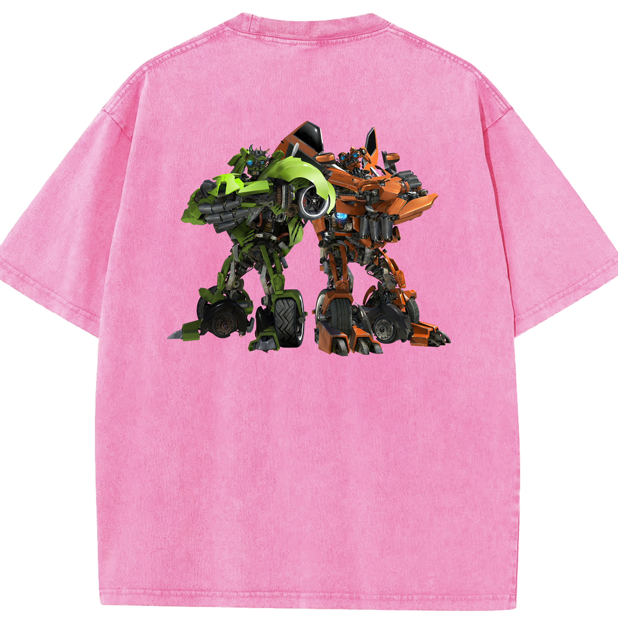 （画像用） Transformers トランスフォーマー 綿100% ヴィンテージ風 半袖Tシャツ（背面プリント）